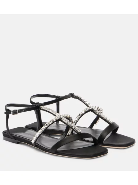 Sandale Jimmy Choo din satin negru