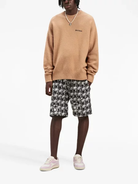 Raštuotos maudymosi kelnaitės Palm Angels juoda