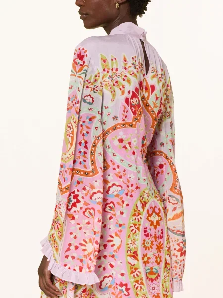 Herzen's Angelegenheit Sukienka Z Wycięciem I Falbankami rosa pomarańczowa