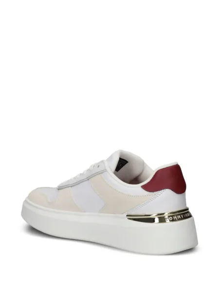 Sneakerși Tommy Hilfiger din piele cu platformă alb
