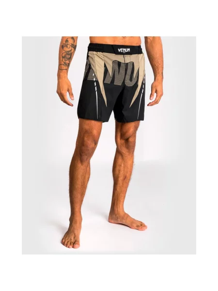 Spodenki Venum Adrenaline Fightshorts czarne beżowe XL białe