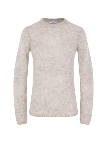 Pulover Brunello Cucinelli cu paiete tricotate