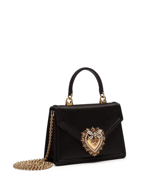 Сатенена шопинг чанта Dolce & Gabbana черно