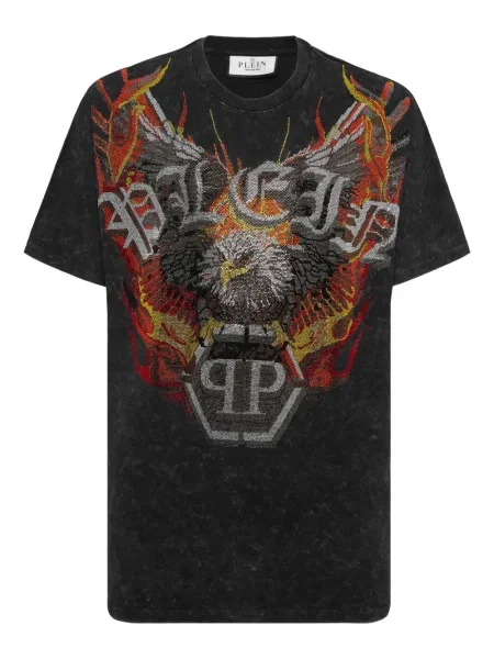Tricou Philipp Plein cu imagine negru