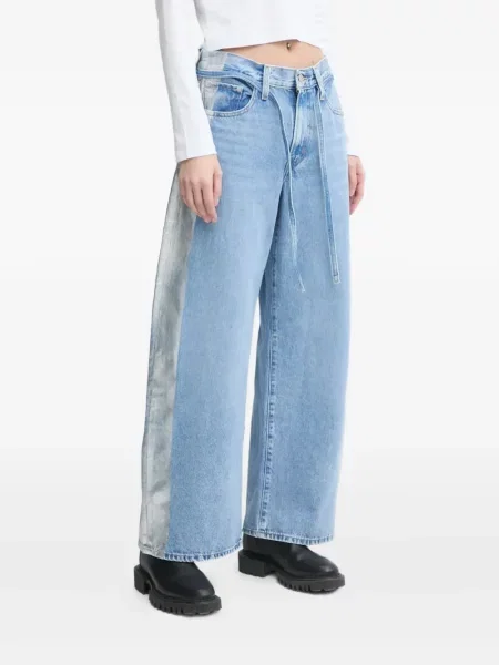 Kožené pruhované džíny Levi's 527 s kapucí modré