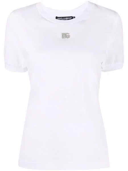 Krótka koszulka Dolce And Gabbana biała