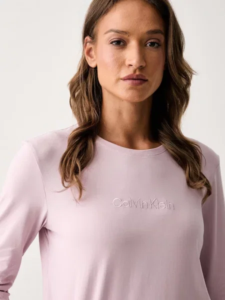 Calvin Klein Underwear kétrészes pizsama női pamuttal rózsaszín