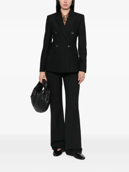 Вълнено двуредно яке Max Mara черно