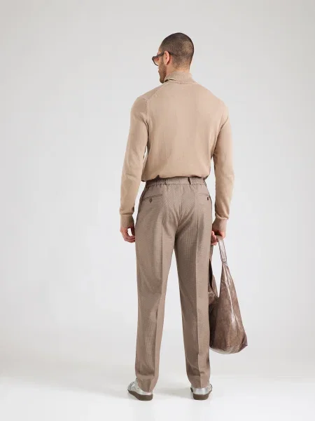 Michael Kors Pantaloni cu dungă / cappuccino maro