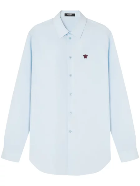 Риза Versace бродирана синьо