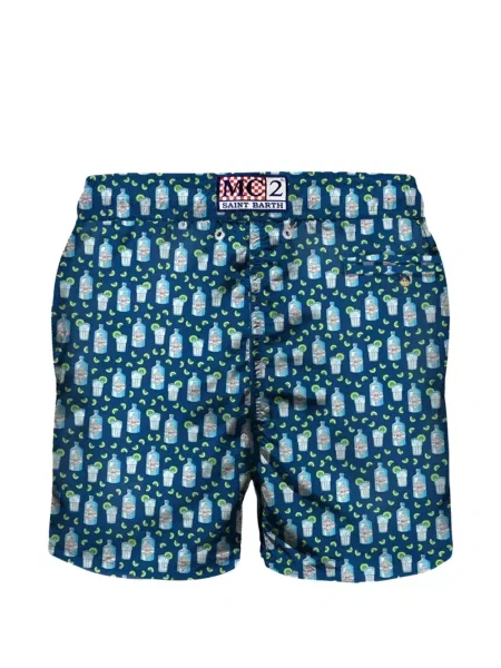Pantaloni scurți Mc2 Saint Barth cu imagine albastru