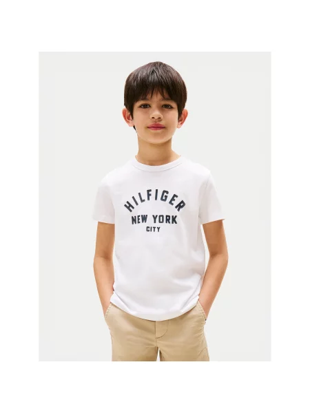 Tommy Hilfiger Marškinėliai Curved Graphic Regular Fit balta