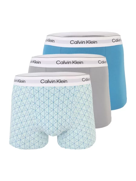 Calvin Klein Underwear Boksarice azur / pastelno modra / siva bela