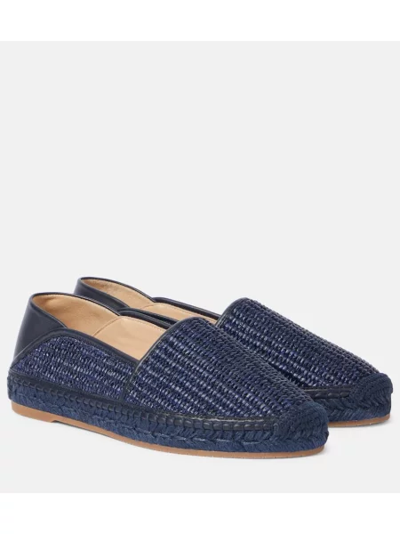 Espadrile Manolo Blahnik din piele albastru