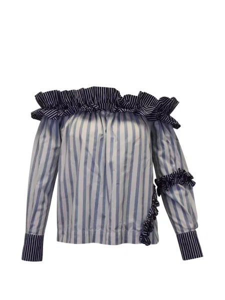 Top Msgm cu volane alb