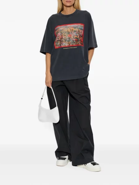 Μπλούζα Off-white με σχέδιο λευκό