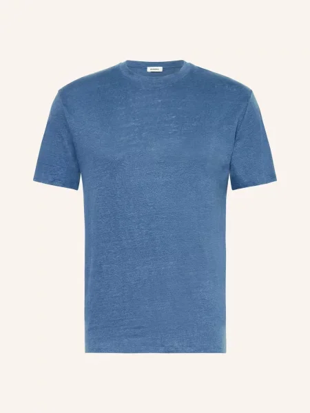 Sandro T-Shirt Z Lnu blau niebieska