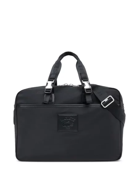 Taška na notebook Lacoste s autogramem černá