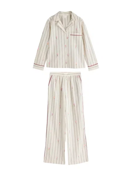 Next Pijama ecru / taupe / roz gri
