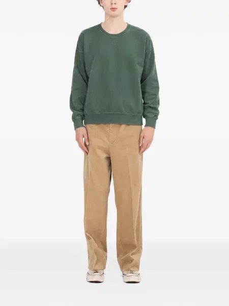 Дълго пуловер Visvim с кръгло деколте зелено