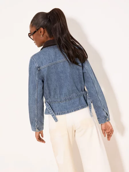 Lipsy Prechodná bunda denim modrá