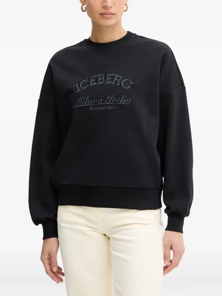 Hanorac Iceberg cu broderie negru