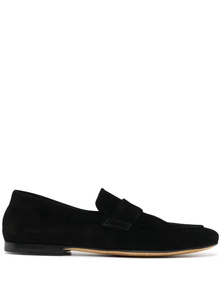 Pantofi loafer Officine Creative din piele de căprioară negru