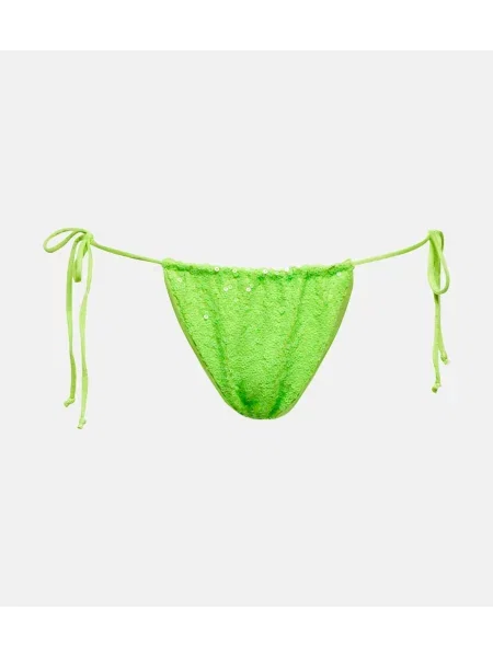 Bikini Norma Kamali z cekinami zielony