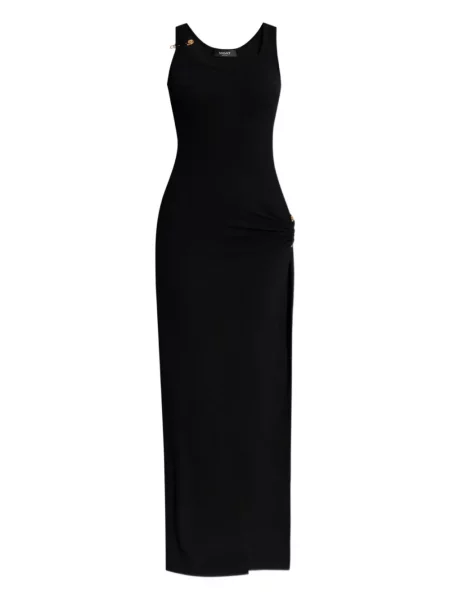 Rochie maxi Versace din jerseu de costum negru