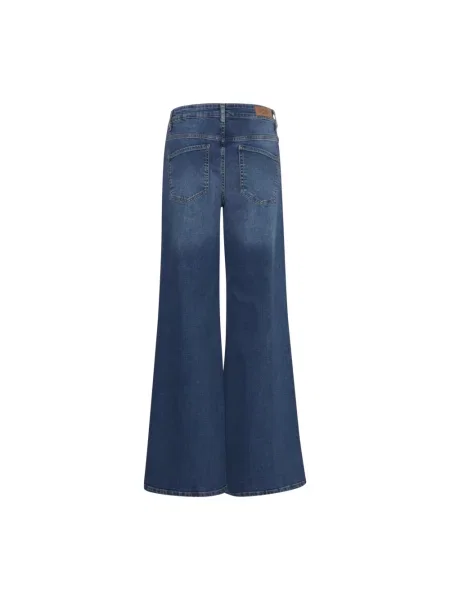 Szerokie jeansy dzwony Ichi niebieskie