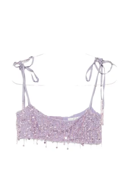 Sutien bralette Asta Resort cu mărgele violet