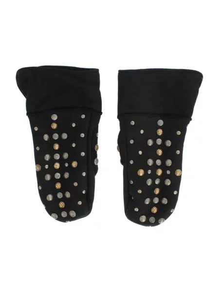 Rękawiczki Dolce And Gabbana wełniane casual czarne
