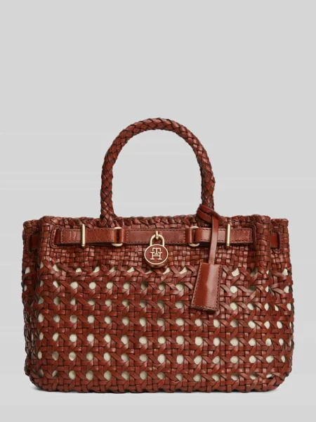 Tommy Hilfiger torebka skórzana brązowa