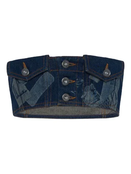 Top Jean Paul Gaultier niebieski