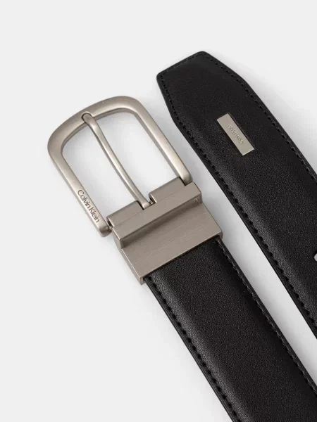 Calvin Klein pas usnjeni črna