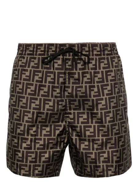 Slip de baie Fendi cu imagine maro