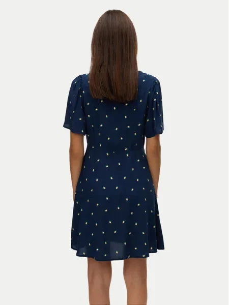 Vero Moda Letné šaty Alba Tmavomodrá Regular Fit modrá