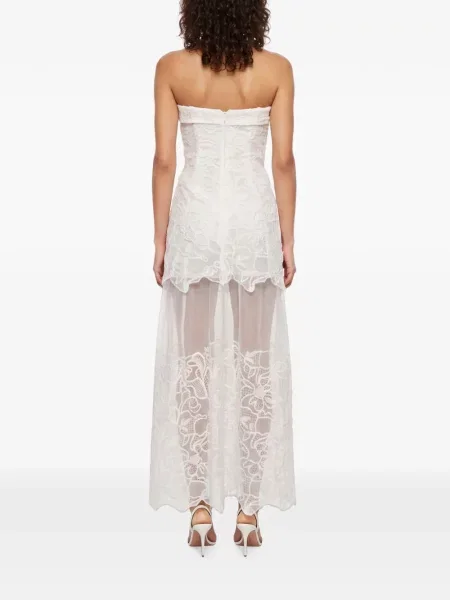 Rochie maxi Simkhai din dantelă fără bretele alb