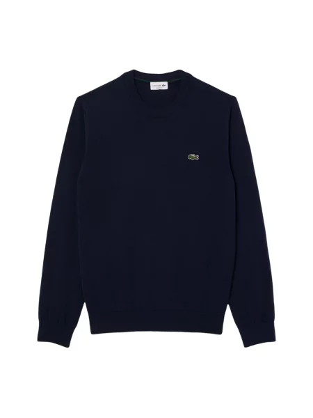 Sweter o kroju regular fit z mieszanki bawełny Lacoste niebieski