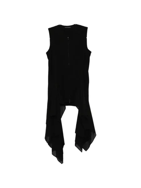 Top Yohji Yamamoto cu volane negru