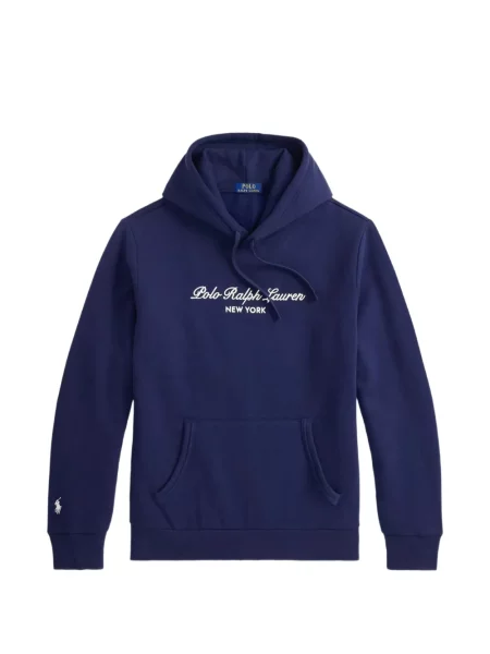 Hanorac cu glugă Polo Ralph Lauren cu autograf albastru