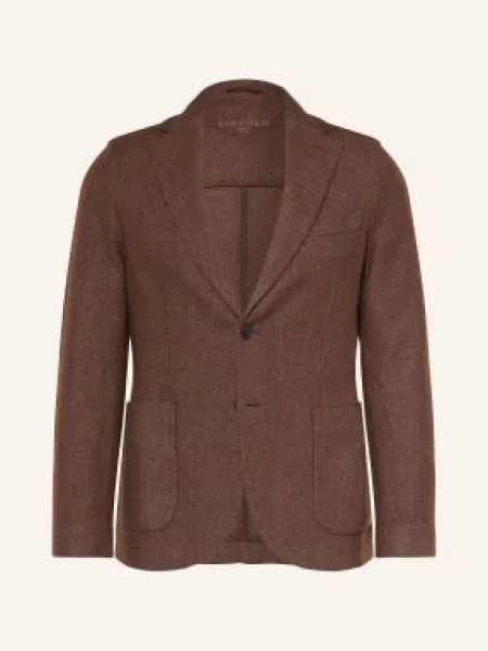 Circolo Žerzejové Sako Slim Fit hnědá