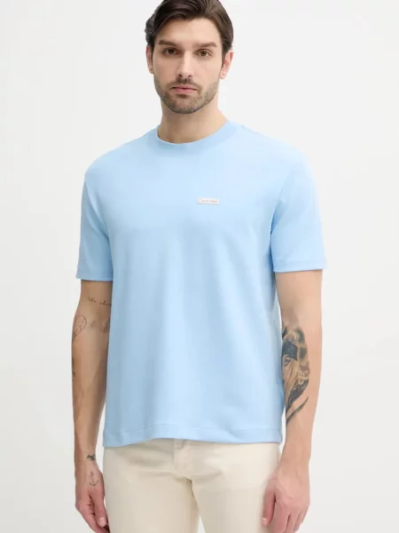 Тениска Calvin Klein Jeans синьо
