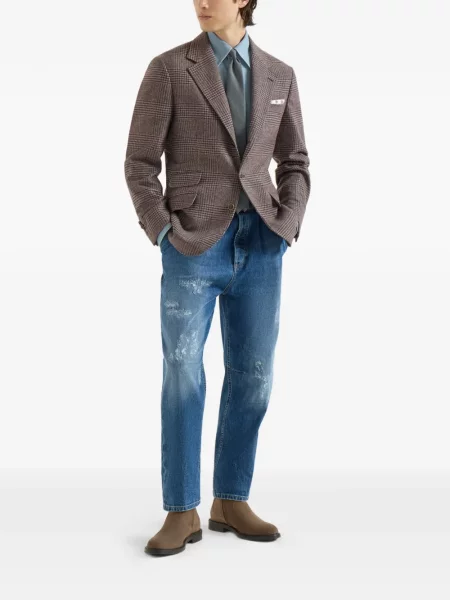 Pantaloni Brunello Cucinelli cu 5 buzunare albastru