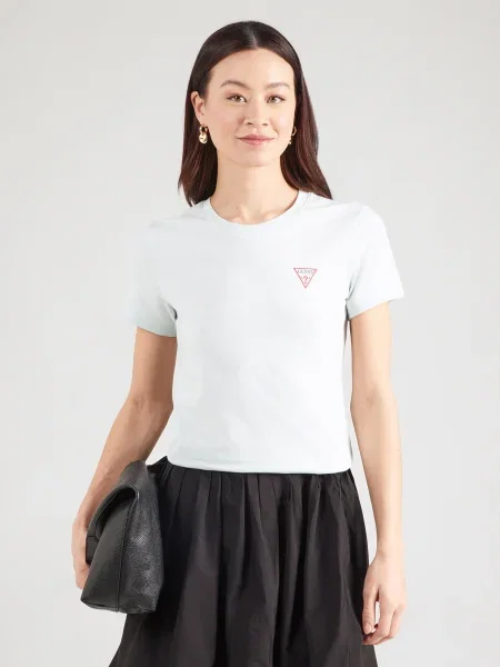 GUESS Tricou albastru pastel verde