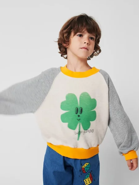 Bobo Choses Dětská mikina Lucky Clover šedá