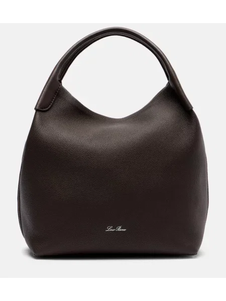 Geantă bucket Loro Piana din piele maro