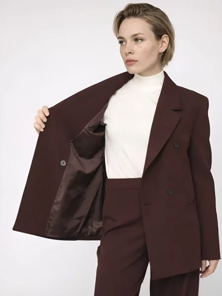 Піджак YUKI темно-коричневий поліестер/еластан коричневий