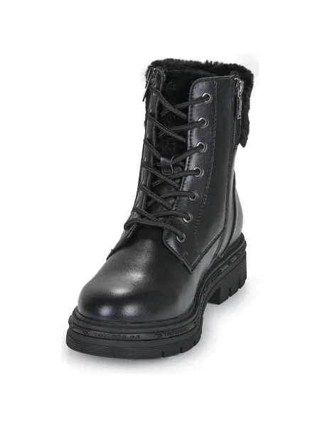 Pantofi Tom Tailor cu șireturi negru