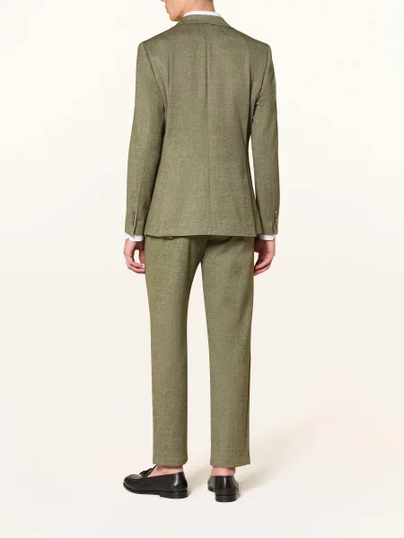 Paul Oblekové Sako Extra Slim Fit Z Žerzeje olive khaki